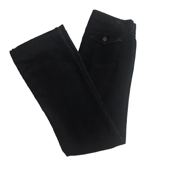 Eddie Bauer Slightly Curvy Slightly Flared Navy Corduroy Pants Size 2 - Picture 1 of 12